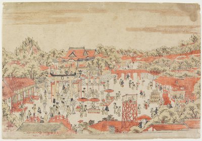 Scene in a Shrine Ground by Utagawa Toyoharu